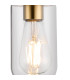 Mills Wall Lamp 1 x E27 IP44 Brass/Clear Glass 2yrs Warranty-6