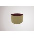Round Cylinder, 300 x 170mm Dual Faux Silk Fabric Shade, Antique Gold, Ruby - 2