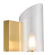 Navi Wall Lamp 1 x E14 IP44 Brass/Clear Glass 2yrs Warranty-5