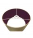 Round Cylinder, 300 x 170mm Dual Faux Silk Fabric Shade, Antique Gold, Ruby - 4