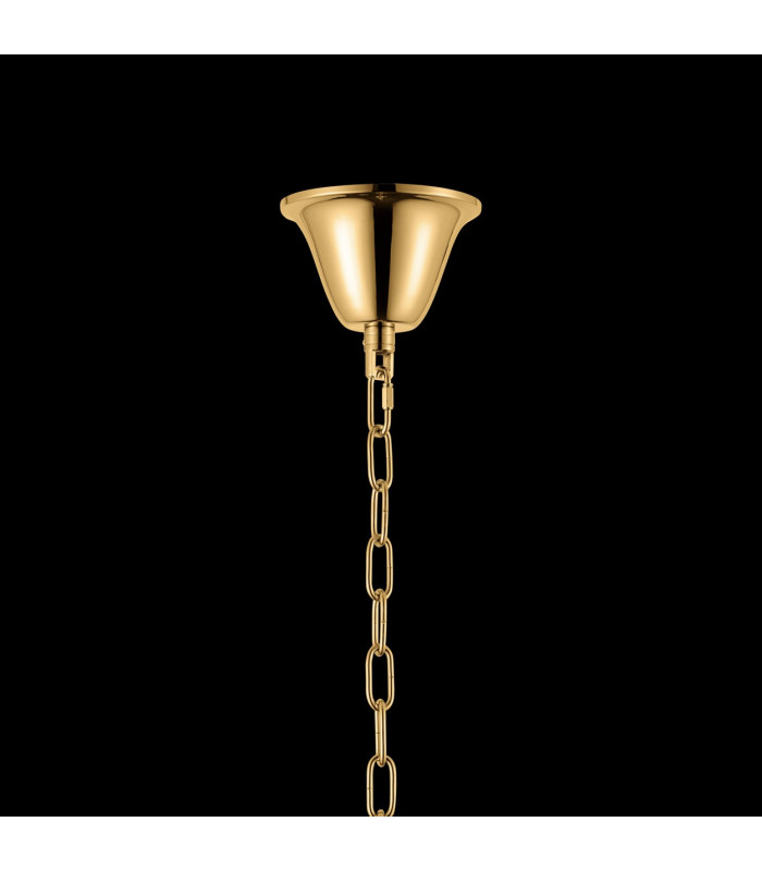 Alexandra 60cm Pendant Spiral 14 Light E14 Gold/Crystal-9