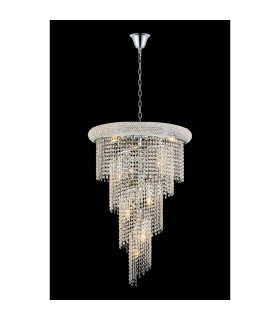 Alexandra 60cm Pendant Spiral 14 Light E14 Polished Chrome/Crystal-2