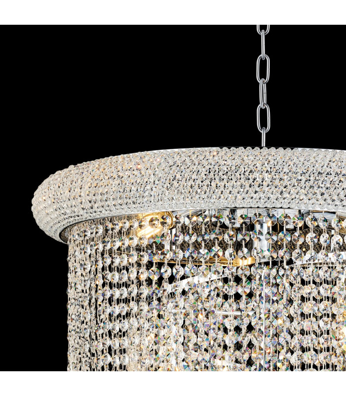 Alexandra 60cm Pendant Spiral 14 Light E14 Polished Chrome/Crystal-10