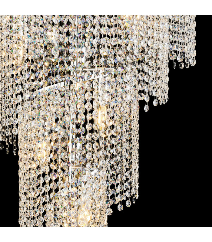 Alexandra 60cm Pendant Spiral 14 Light E14 Polished Chrome/Crystal-11
