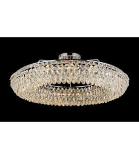 Coniston 95cm Semi Flush Ring Ceiling 15 Light E14 Polished Chrome/Crystal Item Weight: 24kg-2
