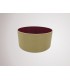 Round Cylinder, 400 x 180mm Dual Faux Silk Fabric Shade, Antique Gold, Ruby - 2