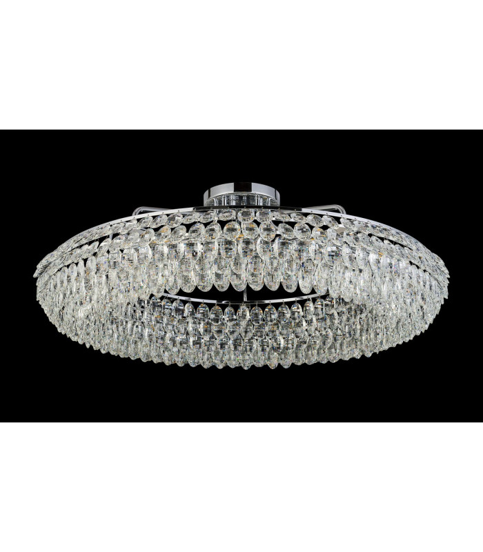 Coniston 95cm Semi Flush Ring Ceiling 15 Light E14 Polished Chrome/Crystal Item Weight: 24kg-8