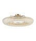 Coniston 1.1m Semi Flush Ring Ceiling 18 Light E14 French Gold/Crystal Item Weight: 31kg-4