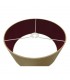 Round Cylinder, 400 x 180mm Dual Faux Silk Fabric Shade, Antique Gold, Ruby - 4