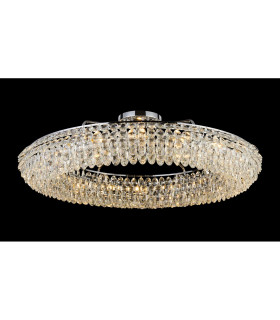 Coniston 1.1m Semi Flush Ring Ceiling 18 Light E14 Polished Chrome/Crystal Item Weight: 31kg-2