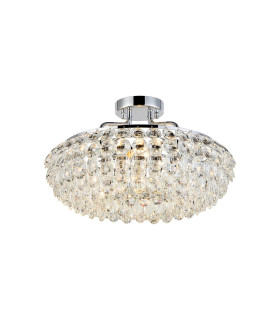 Coniston 48cm Semi Flush Ring Ceiling 4 Light E14 Polished Chrome/Crystal-1