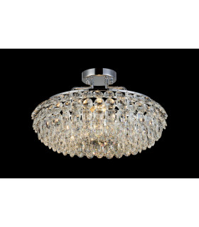 Coniston 48cm Semi Flush Ring Ceiling 4 Light E14 Polished Chrome/Crystal-2