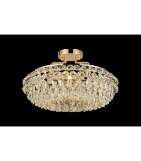 Coniston 48cm Semi Flush Ring Ceiling 4 Light E14 French Gold/Crystal-2