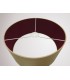 Round Cylinder, 400 x 180mm Dual Faux Silk Fabric Shade, Antique Gold, Ruby - 8
