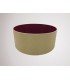 Round Cylinder, 500 x 200mm Dual Faux Silk Fabric Shade, Antique Gold, Ruby - 2