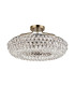 Coniston 60cm Semi Flush Ring Ceiling 6 Light E14 Antique Brass/Crystal-4