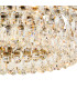 Coniston 60cm Semi Flush Ring Ceiling 6 Light E14 Antique Brass/Crystal-6