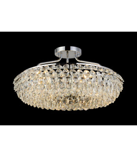 Coniston 60cm Semi Flush Ring Ceiling 6 Light E14 Polished Chrome/Crystal-2