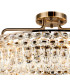 Coniston 80cm Semi Flush Ring Ceiling, 8 Light E14, Antique Brass/Crystal Item Weight: 20kg