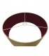 Round Cylinder, 500 x 200mm Dual Faux Silk Fabric Shade, Antique Gold, Ruby - 7