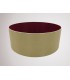 Round Cylinder, 600 x 220mm Dual Faux Silk Fabric Shade, Antique Gold, Ruby - 2