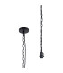 Kudo 12cm Electrical Pendant E27 Matt Black (Maximum Load 5kg)-1