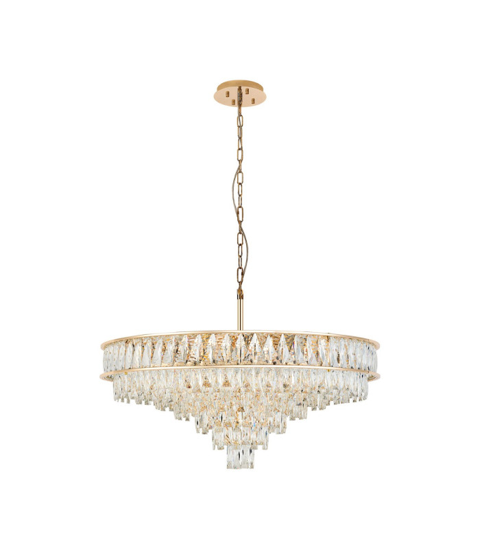 Vivienne 70cm Pendant/Semi Flush 1E14 French Gold/Crystal
