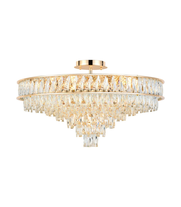 Vivienne 70cm Pendant/Semi Flush 1E14 French Gold/Crystal