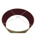 Round Cylinder, 600 x 220mm Dual Faux Silk Fabric Shade, Antique Gold, Ruby - 4