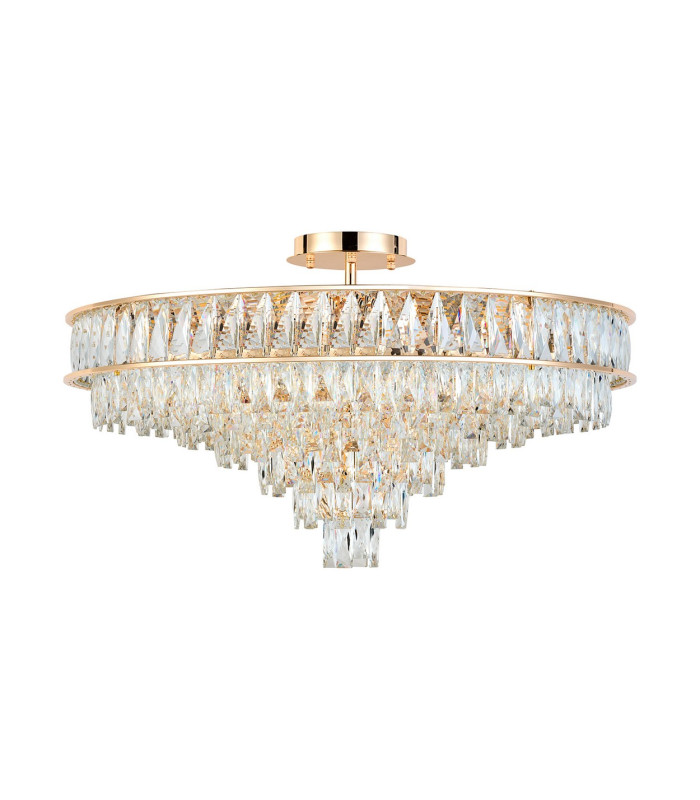 Vivienne 70cm Pendant/Semi Flush 1E14 French Gold/Crystal