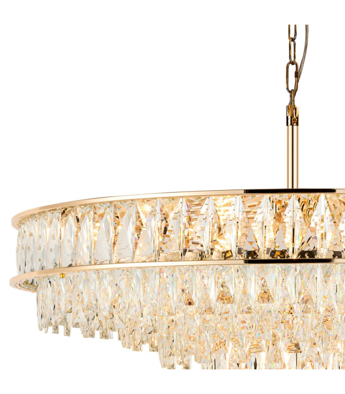 Vivienne 70cm Pendant/Semi Flush 1E14 French Gold/Crystal