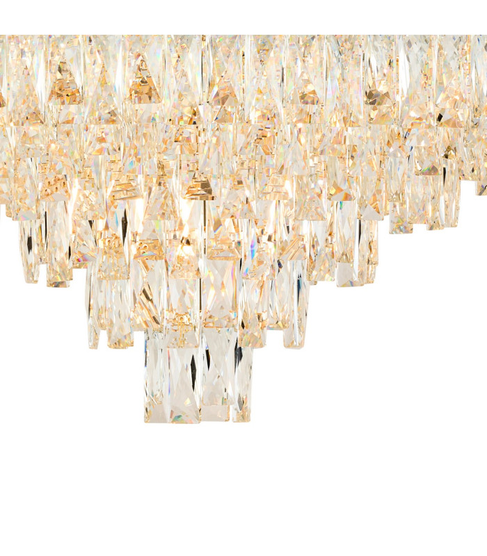 Vivienne 70cm Pendant/Semi Flush 1E14 French Gold/Crystal