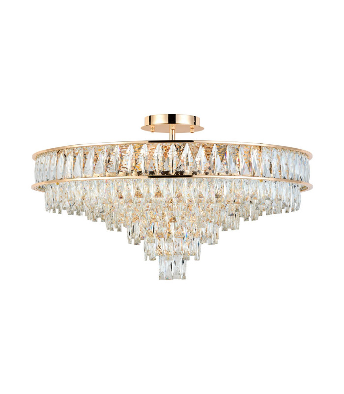 Vivienne 70cm Pendant/Semi Flush 1E14 French Gold/Crystal