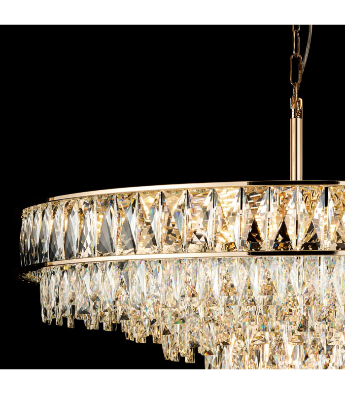 Vivienne 70cm Pendant/Semi Flush 1E14 French Gold/Crystal