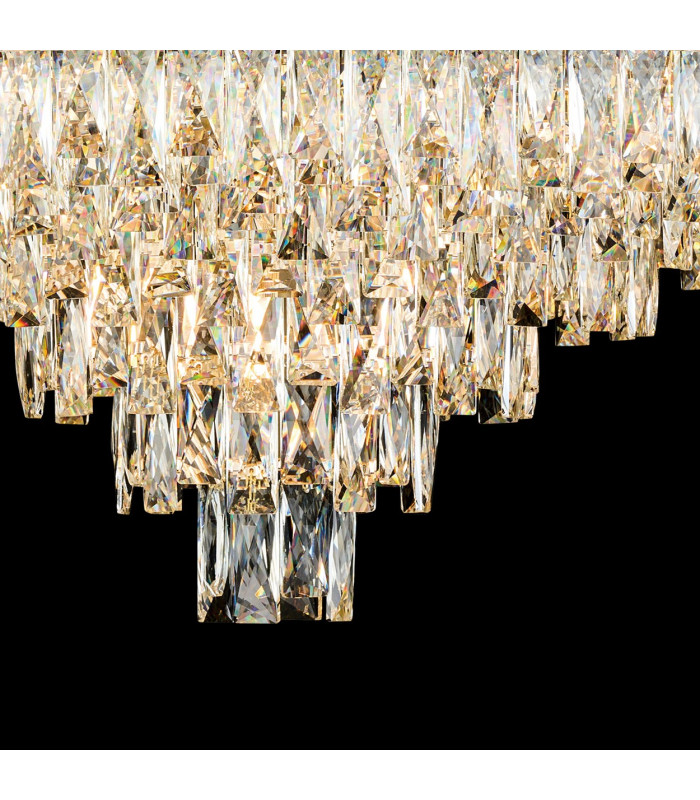 Vivienne 70cm Pendant/Semi Flush 1E14 French Gold/Crystal