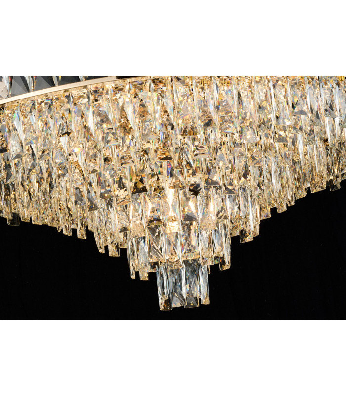 Vivienne 70cm Pendant/Semi Flush 1E14 French Gold/Crystal