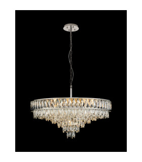 Vivienne 70cm Pendant/Semi Flush 1E14 Polished NIckel/Crystal
