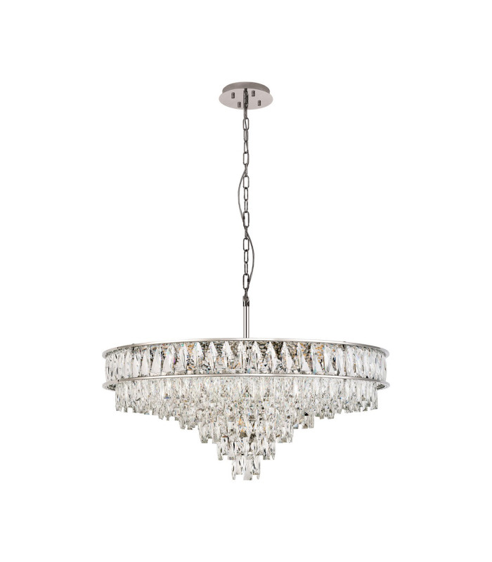 Vivienne 70cm Pendant/Semi Flush 1E14 Polished NIckel/Crystal