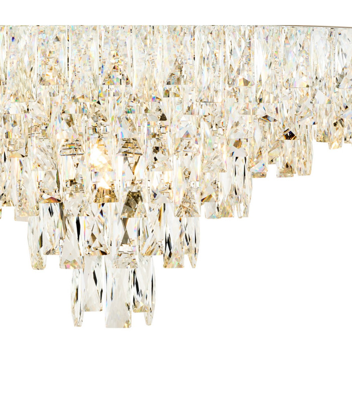Vivienne 70cm Pendant/Semi Flush 1E14 Polished NIckel/Crystal