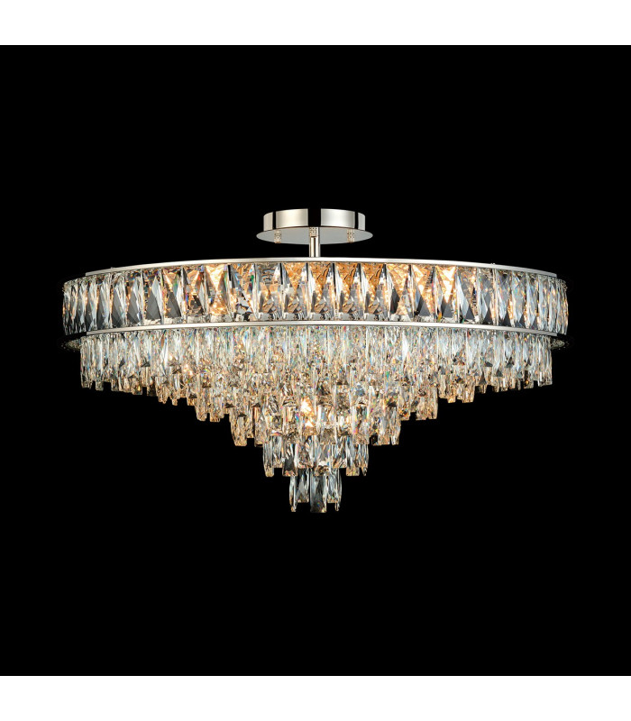 Vivienne 70cm Pendant/Semi Flush 1E14 Polished NIckel/Crystal
