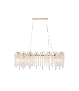 Wisteria Oval Pendant 16 Light E14 French Gold / Crystal Item Weight: 21.1kg-1