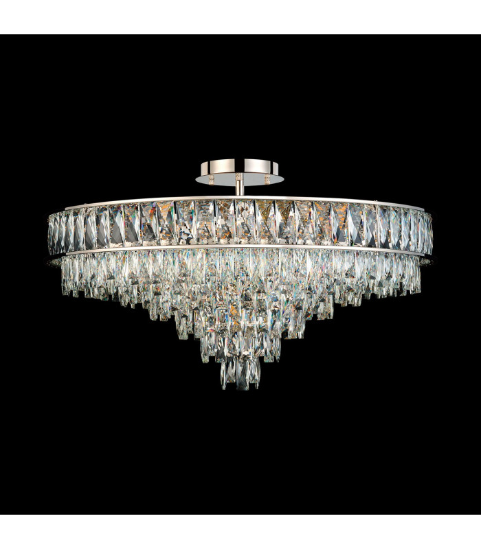 Vivienne 70cm Pendant/Semi Flush 1E14 Polished NIckel/Crystal