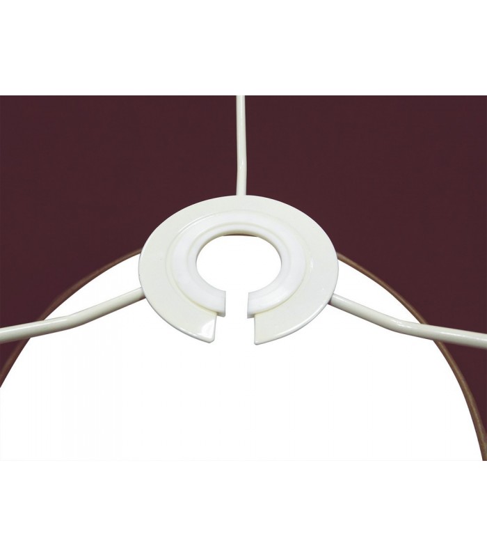 Round Cylinder, 600 x 220mm Dual Faux Silk Fabric Shade, Antique Gold, Ruby - 7