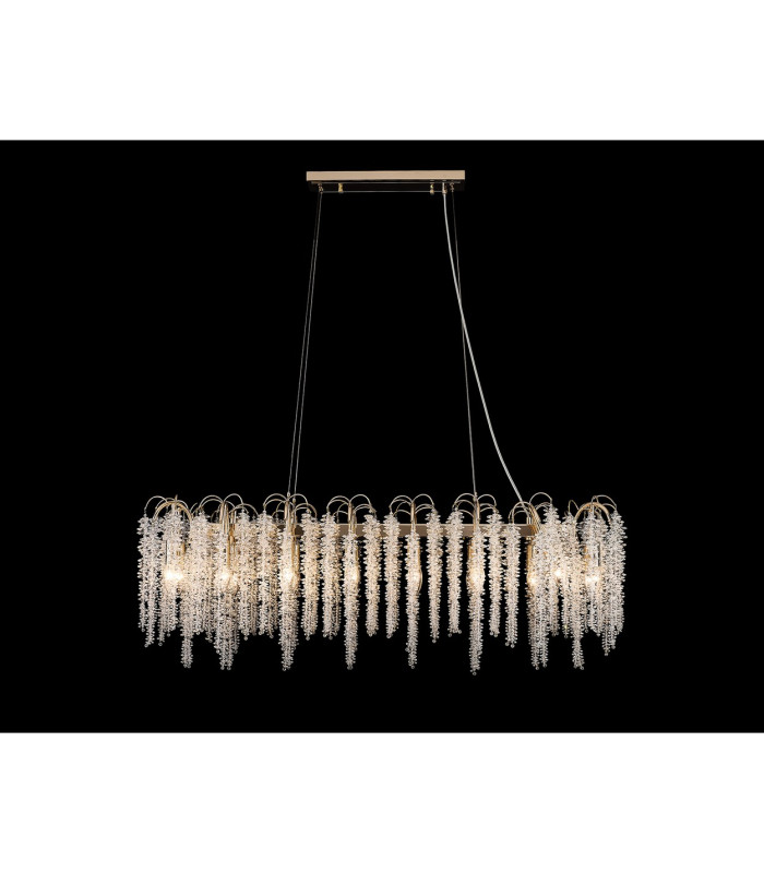 Wisteria Oval Pendant 16 Light E14 French Gold / Crystal Item Weight: 21.1kg-2