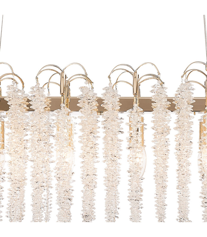 Wisteria Oval Pendant 16 Light E14 French Gold / Crystal Item Weight: 21.1kg-6