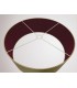 Round Cylinder, 600 x 220mm Dual Faux Silk Fabric Shade, Antique Gold, Ruby - 8
