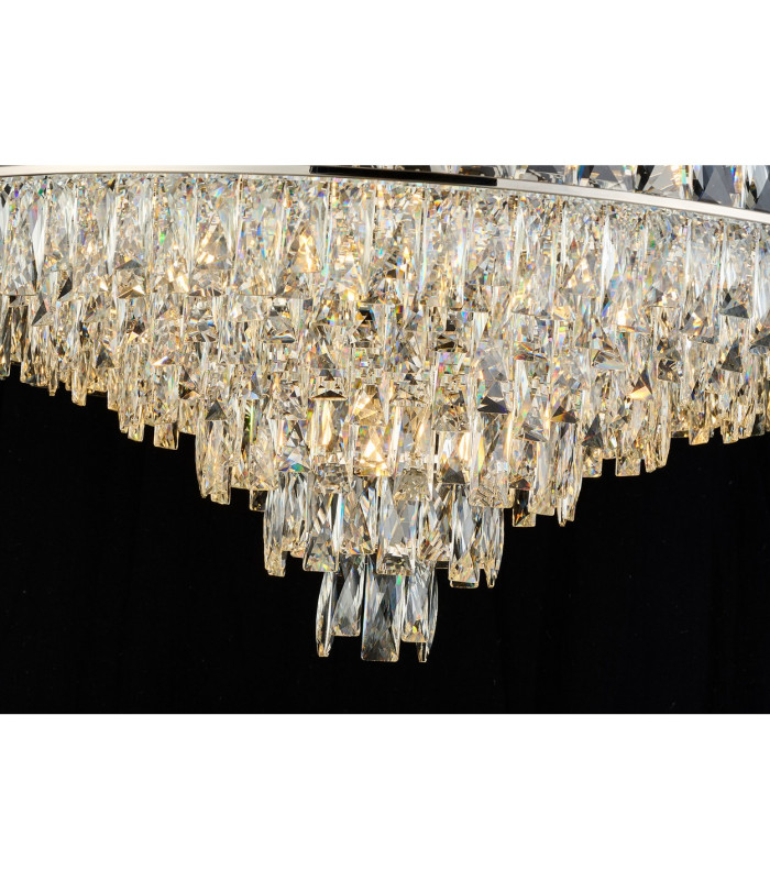 Vivienne 70cm Pendant/Semi Flush 1E14 Polished NIckel/Crystal