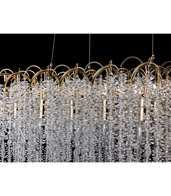 Wisteria Oval Pendant 16 Light E14 French Gold / Crystal Item Weight: 21.1kg-9