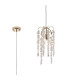 Wisteria 15cm Round Pendant E14 French Gold / Crystal-1