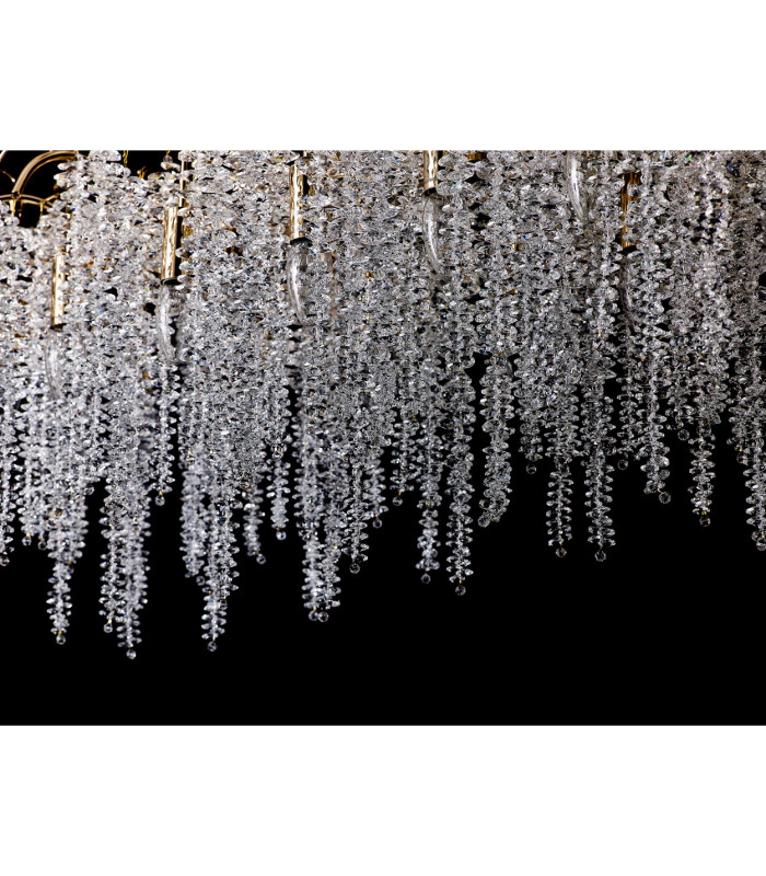 Wisteria Oval Pendant 16 Light E14 French Gold / Crystal Item Weight: 21.1kg-10